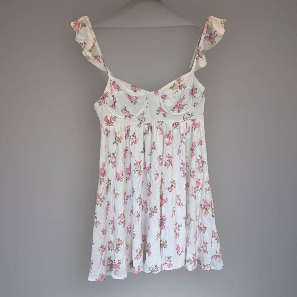 Fairy Coquette Small Floral Underwire Babydoll  Dress Romantic Feminine Roses